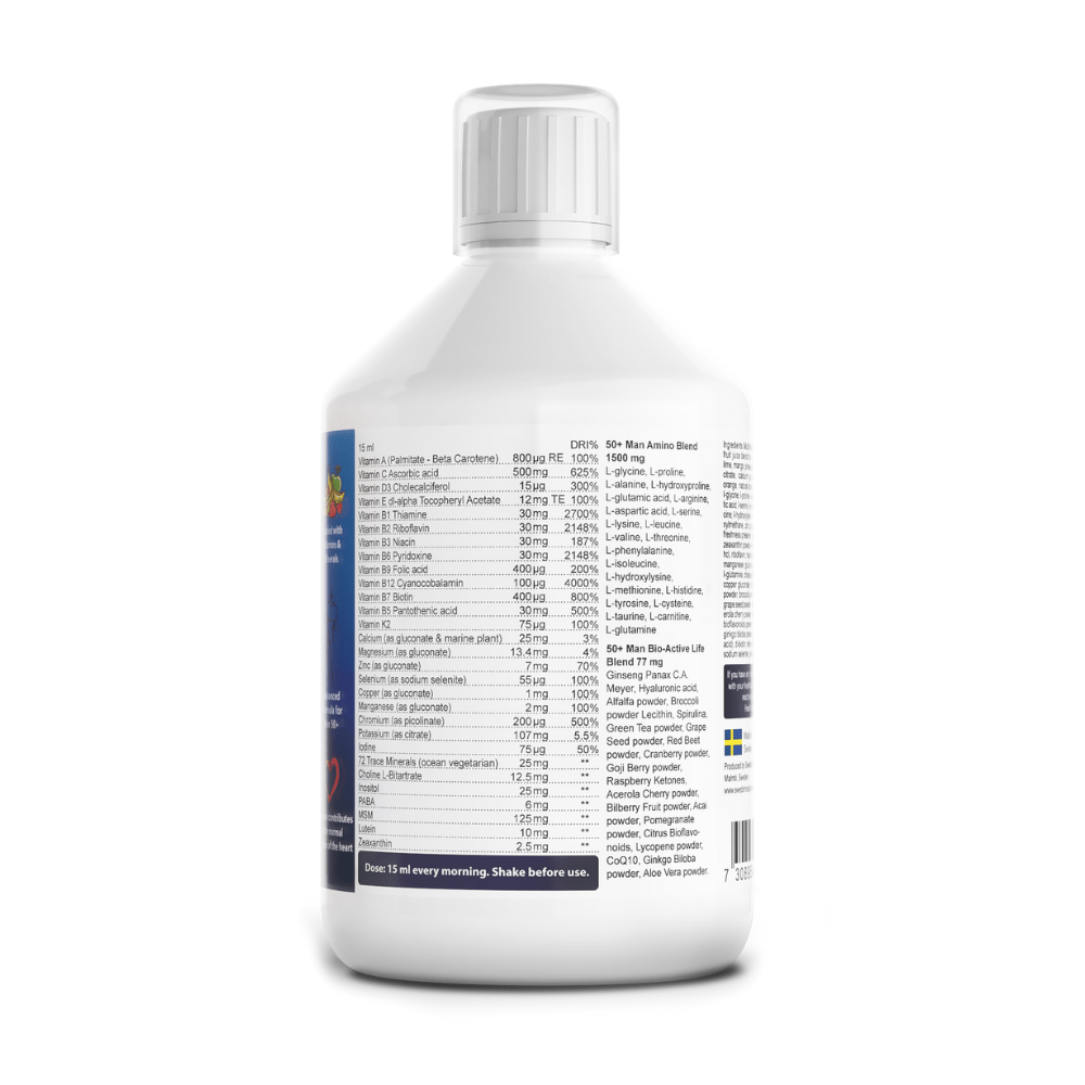 Swedis Nutra Vloeibare Multivitamine Man 50+ 500 ml