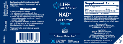 Life Extension NAD+ Cell Formula 100 mg